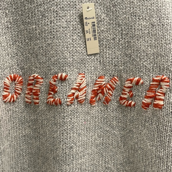 Madewell Dreamer Embroidered Alpaca Cotton Blend Keaton Pullover Sweater Size M - Picture 4 of 13